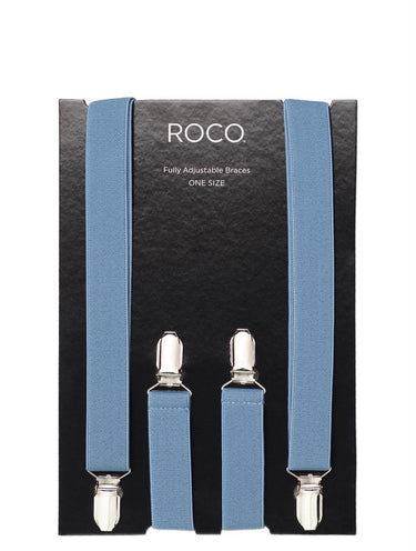 Boys dusky blue adjustable braces