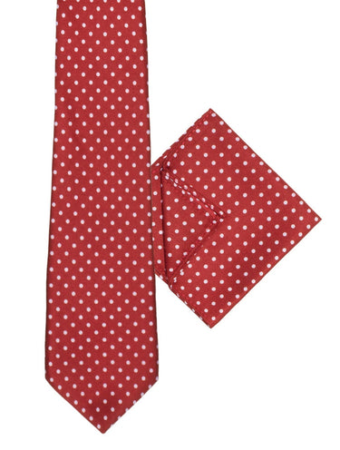 boys cranberry tie and hanky