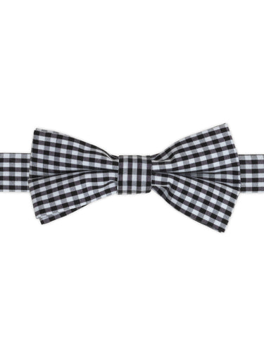 boys black gingham dickie bow