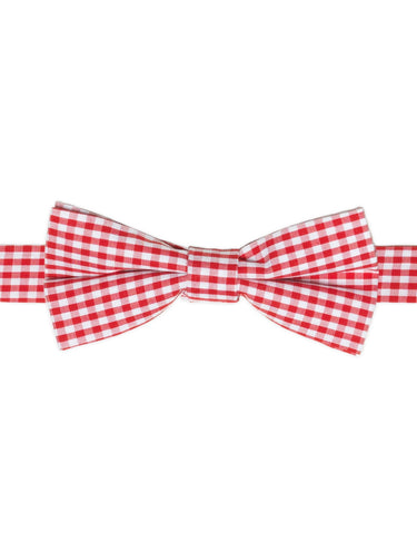 boys red gingham dickie bow