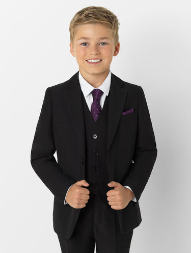 boys black communion suit