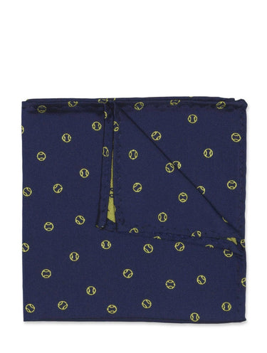 Boys navy tennis ball print hanky