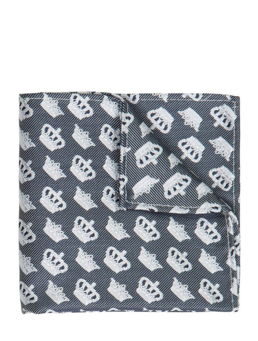 boys navy crown hanky