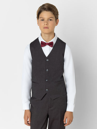 Paisley of London Boys Charcoal Waistcoat Suit