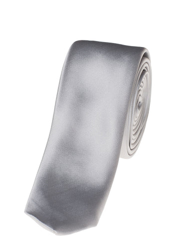 Silver Skinny Tie