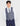 Boys blue and navy checked waistcoat suit