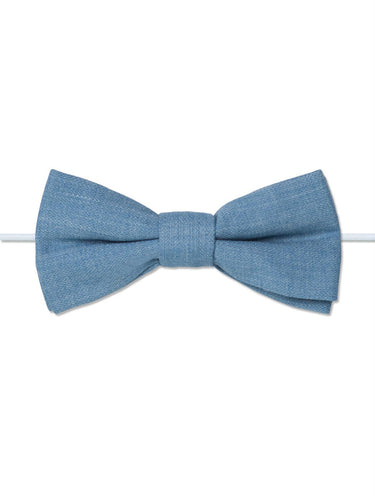 Boys elasticated dusky blue bow tie