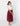 White and wine flower girls dress