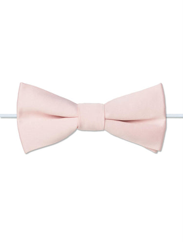 Boys blush pink elasticated bow tie