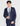 Boys navy & blue checked suit