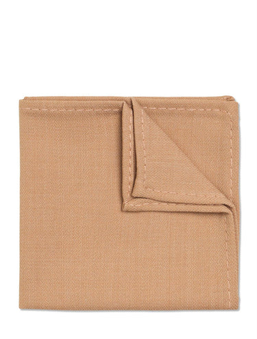 Boys camel beige pocket square