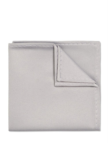 Boys silver grey pocket square
