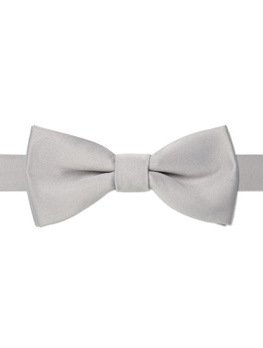 Boys silver grey banded bow tie