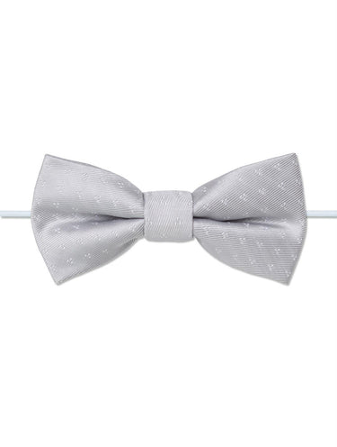Boys elasticated silver trio dot dickie bow