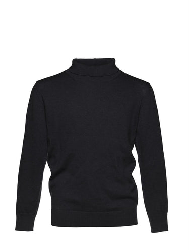Boys black turtle neck jumper
