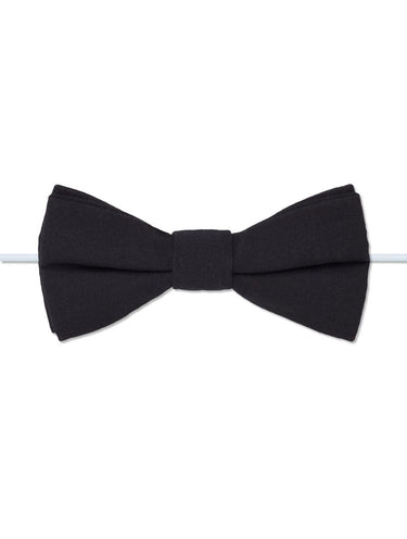 Boys black elasticated bow tie