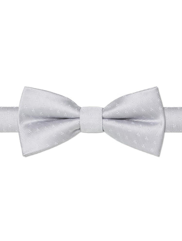 Boys silver trio dot banded bow tie