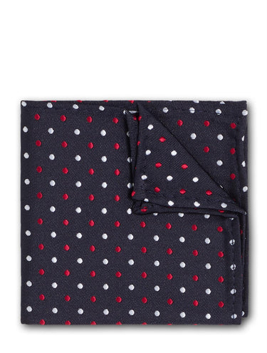 Boys navy hanky with England spot pattern