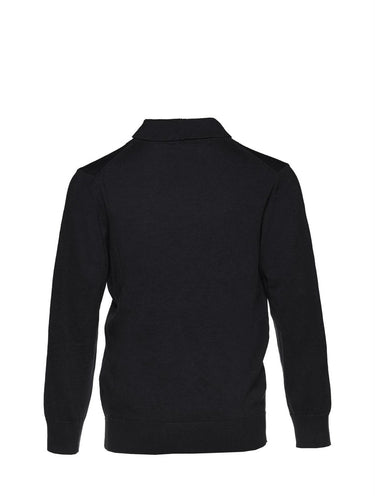 Boys black roll neck jumper