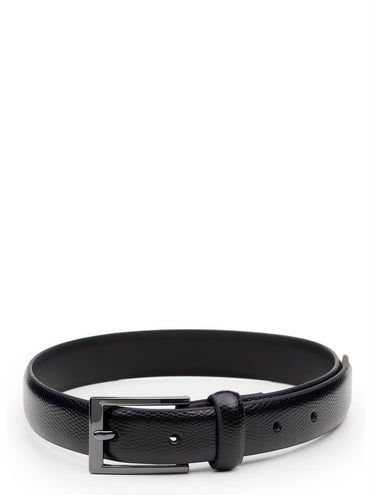 Boys black leather belt
