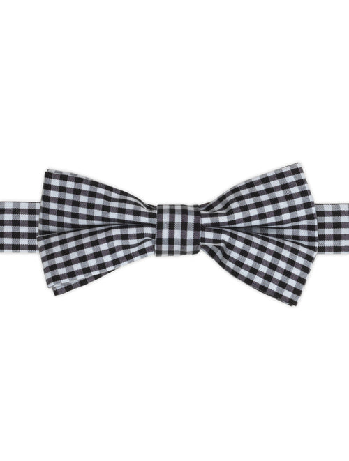 boys black gingham dickie bow