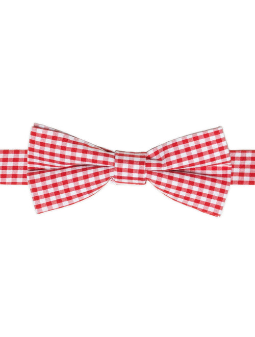 boys red gingham dickie bow