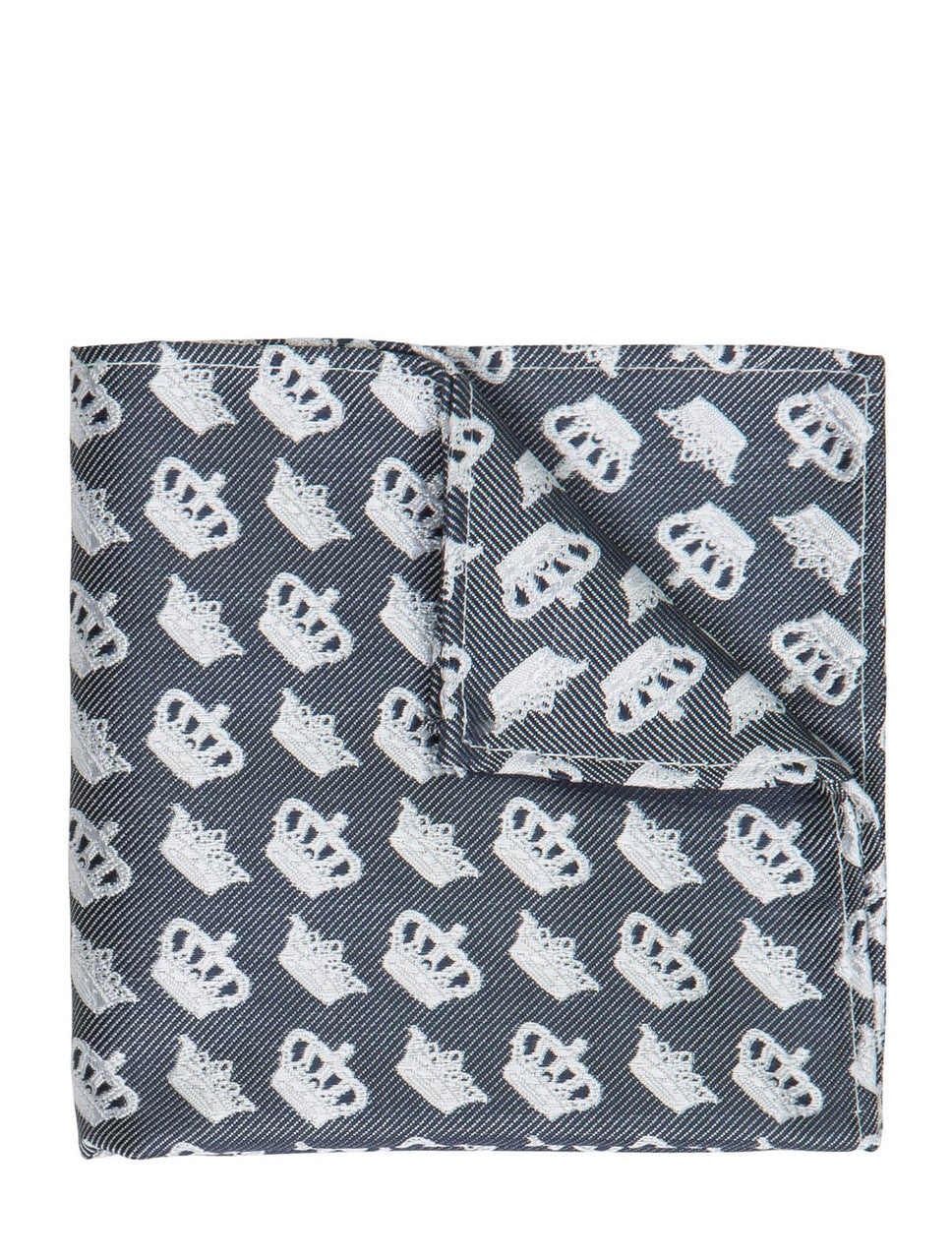 Boys navy hanky - Crown