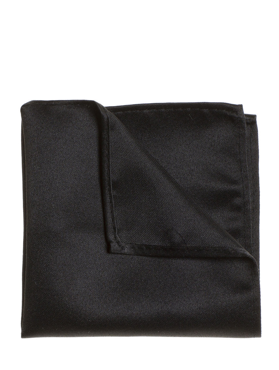 Plain black pocket square