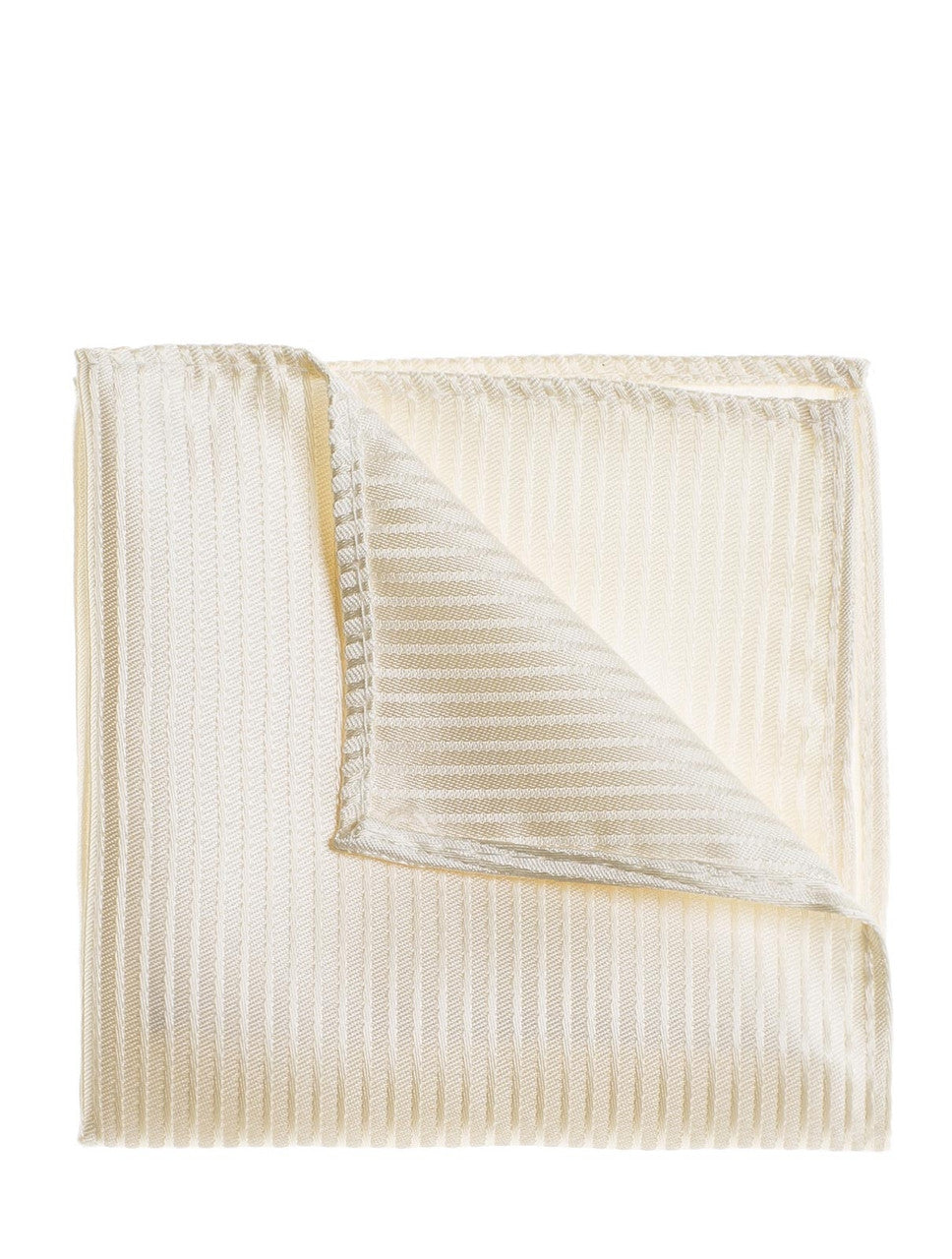 Striped ivory pocket square