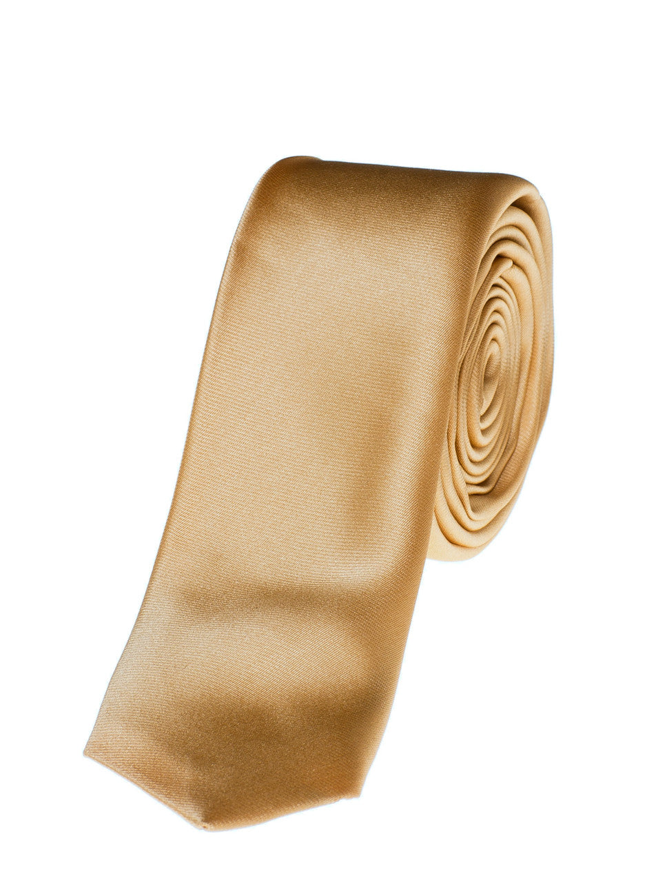 Gold skinny tie