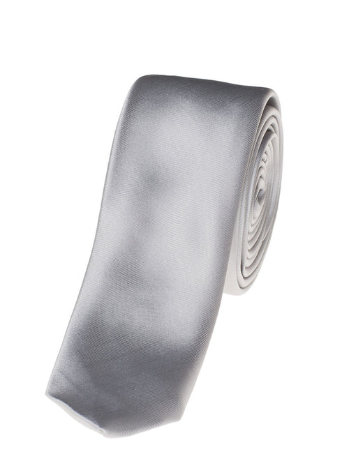 Silver Skinny Tie