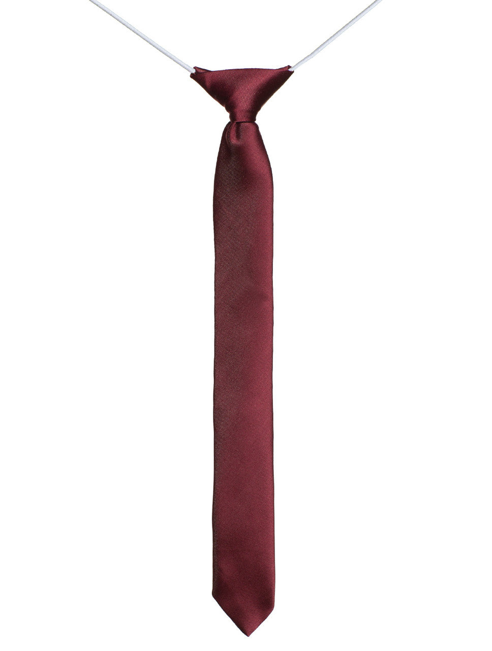 Boys skinny burgundy tie
