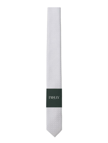 Boys skinny silver trio dot tie