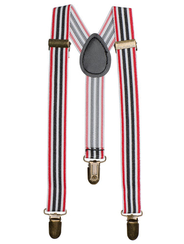 Boys red stripe braces