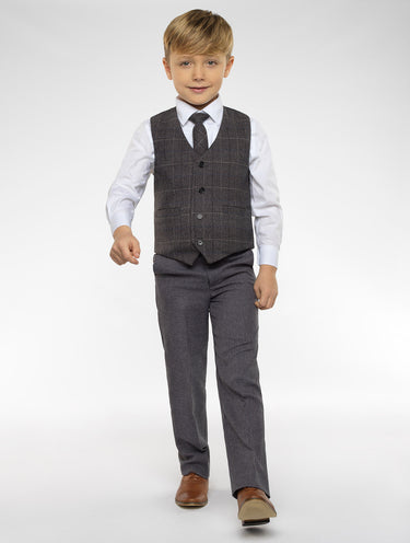 boys tweed waistcoat suit