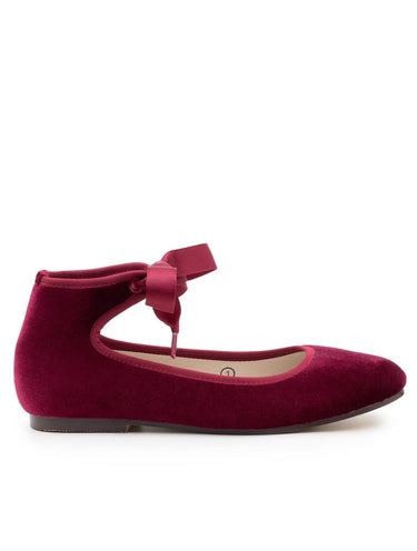 Burgundy flower girl shoes