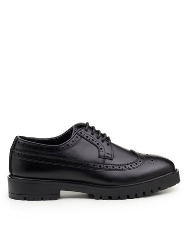 Boys black chunky brogues - Leyton