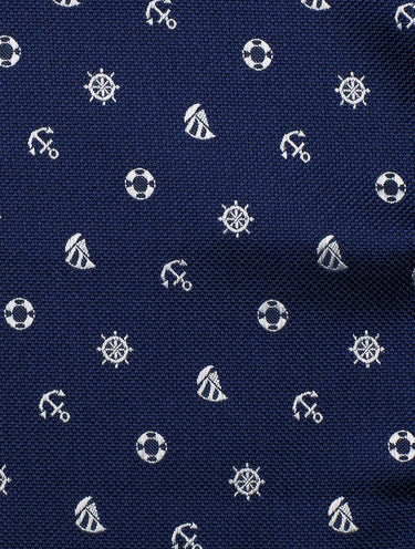 Boys navy tie and hanky set - Anchor