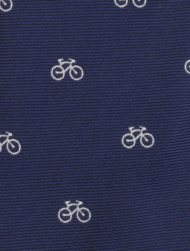 Boys navy tie and hanky set - Bike