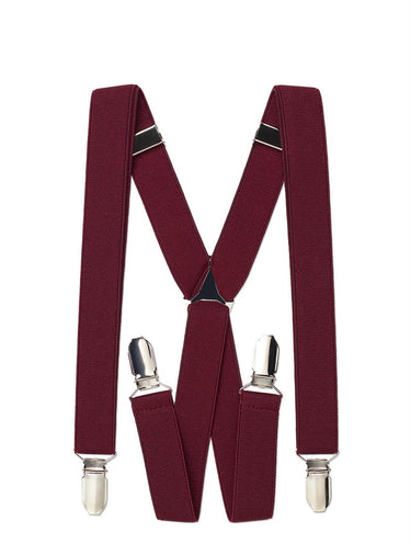 Boys burgundy braces