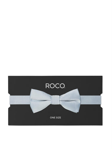 Boys light blue banded bow tie
