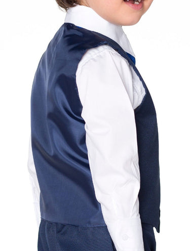 Boys mesh blue waistcoat - Bertie