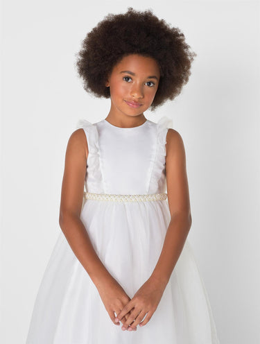 White flower girl dress