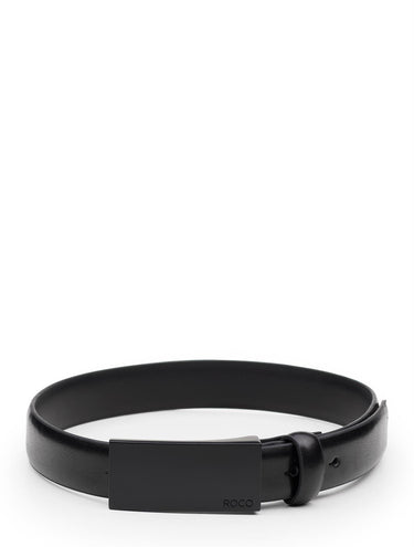 Boys black leather belt
