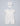 Christening romper in white - front
