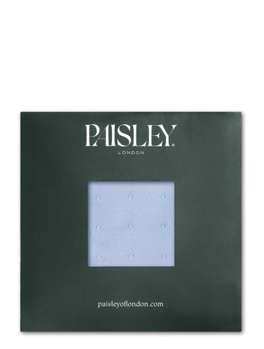Boys dusky blue self dot pocket square