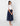 Girls white and navy dress