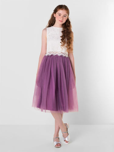 Girls purple midi skirt