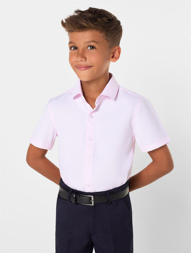 Short sleeve boys pink shirt