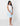 girls white and blue bridesmaid dress